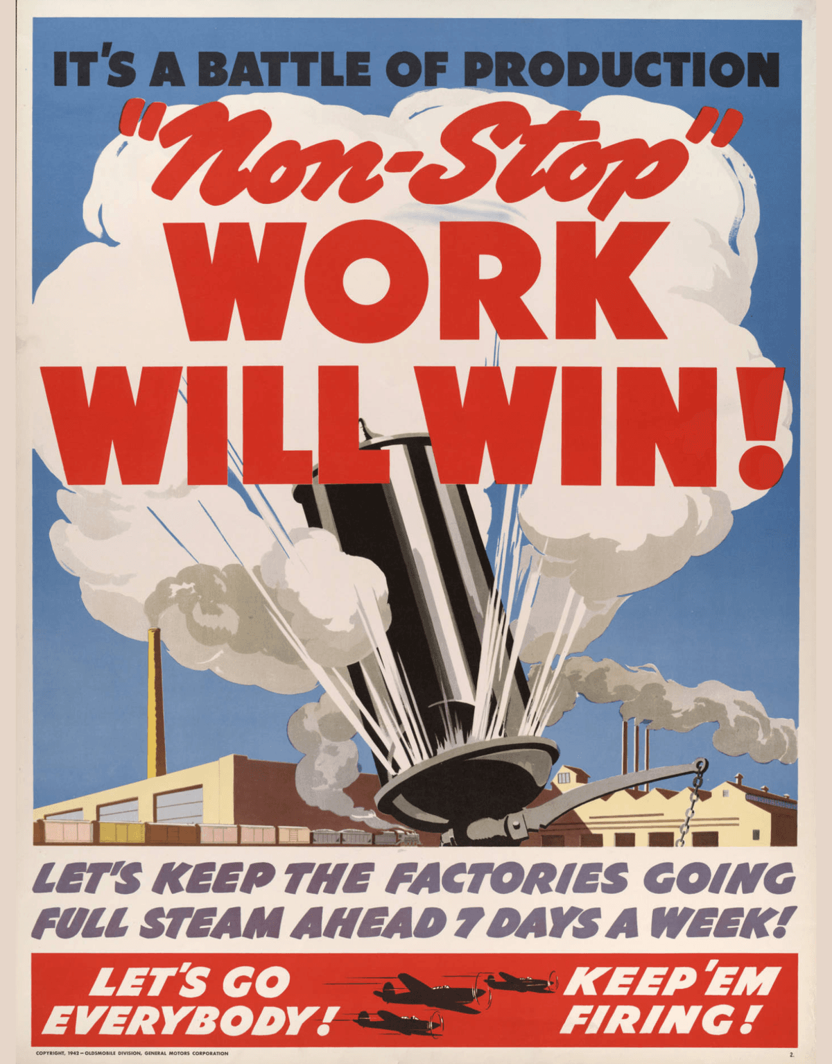 A poster by General Motors during WW2